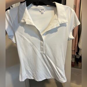 Garage White Button Down Shirt